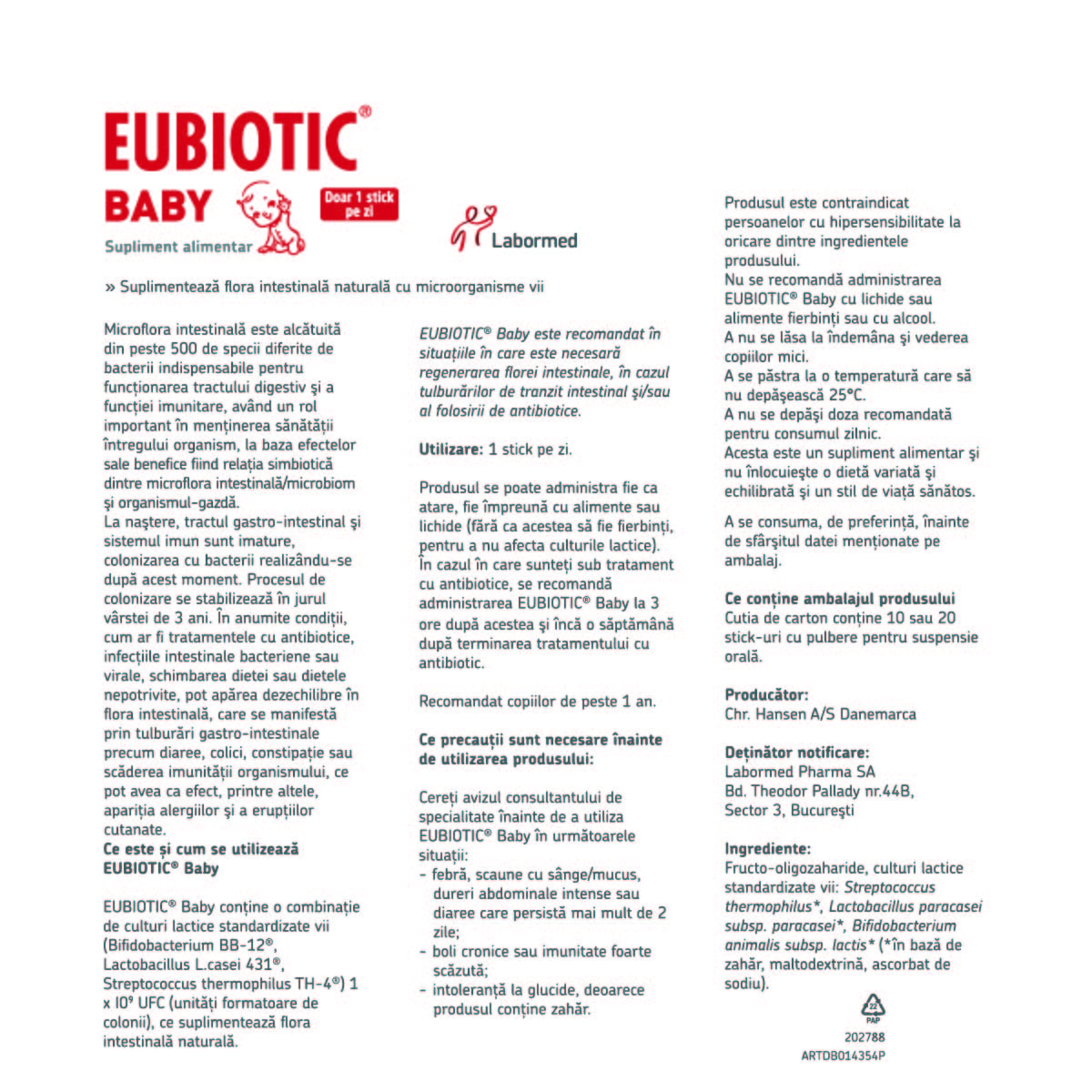 Prospect Eubiotic Baby 10stickuri Labormed