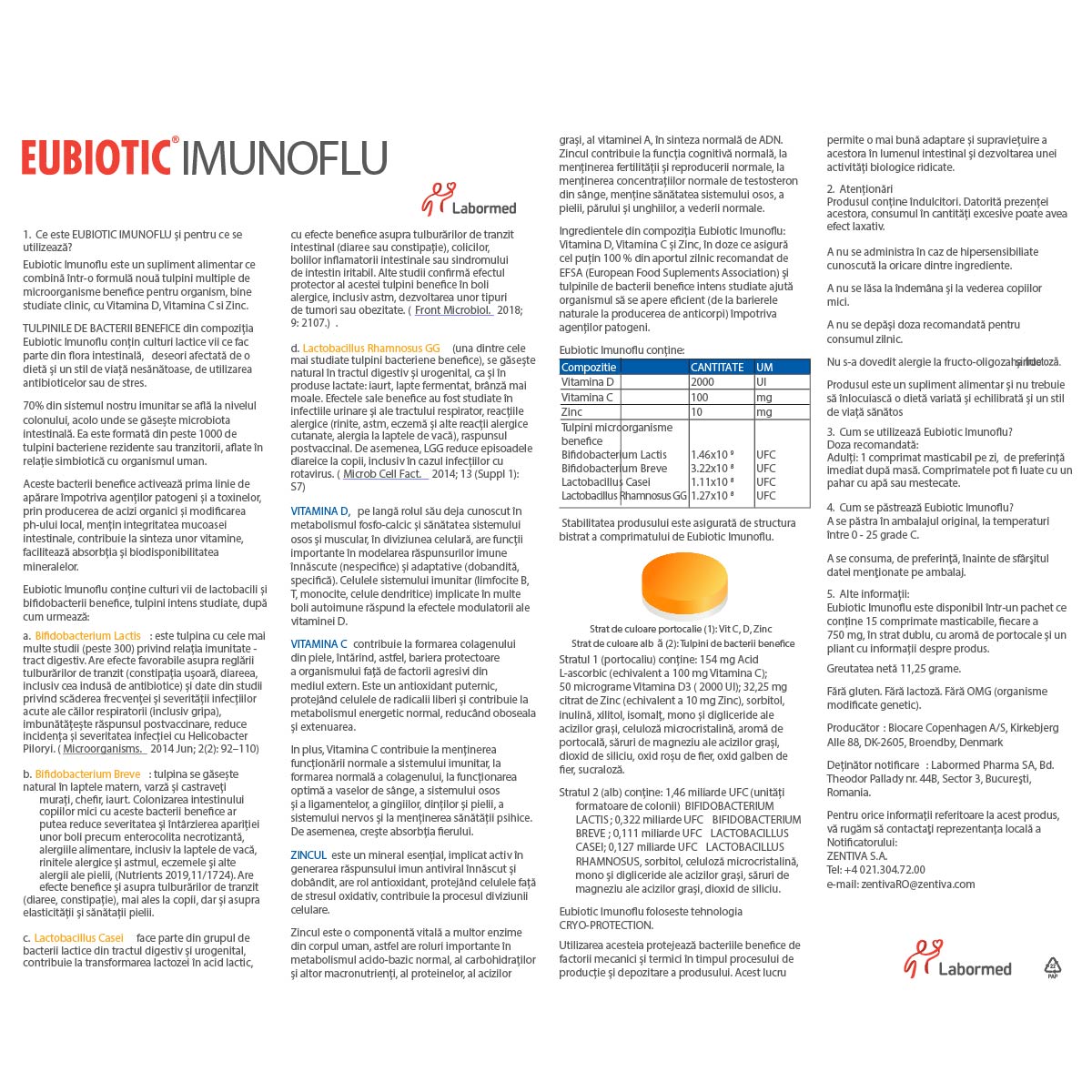 Prospect Eubiotic Imunoflu 15comprimate Labormed