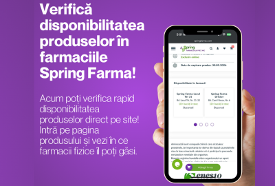 SpringFarma, farmacia ta online care te asculta. Noi functionalitati pe site cerute de pacienti