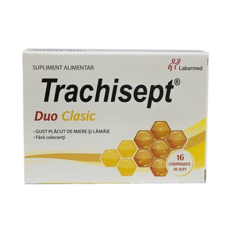 Trachisept Duo Clasic, 16 Comprimate De Supt