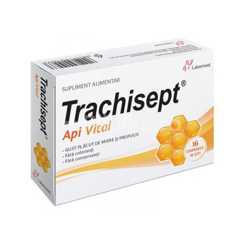 Trachisept Api Vital, 16 comprimate de supt Alvogen imagine teramed.ro