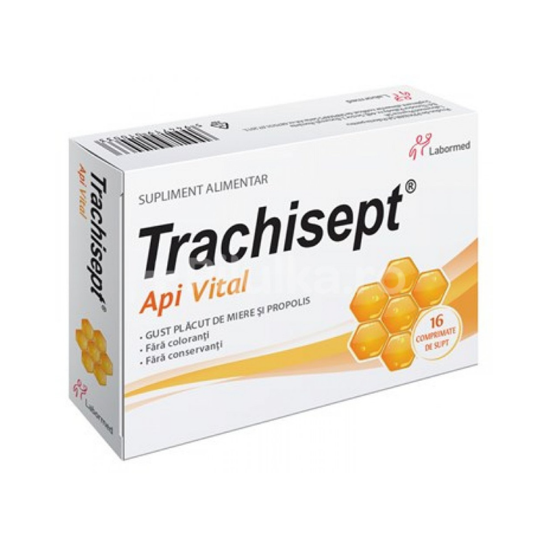 Trachisept Api Vital, 16 comprimate de supt