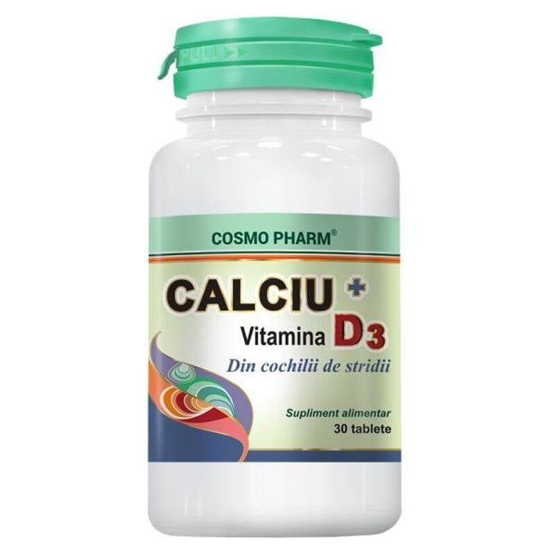 Cosmo Calciu + Vitamina D3, 30 tablete calciu imagine noua