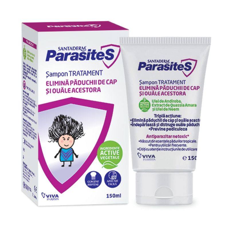 Santaderm Parasites sampon tratament paduchi, 150 ml 150