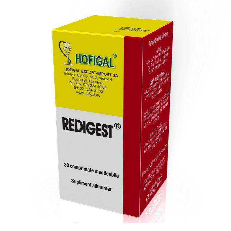 HOFIGAL Redigest, 30 comprimate Digestie sanatoasa