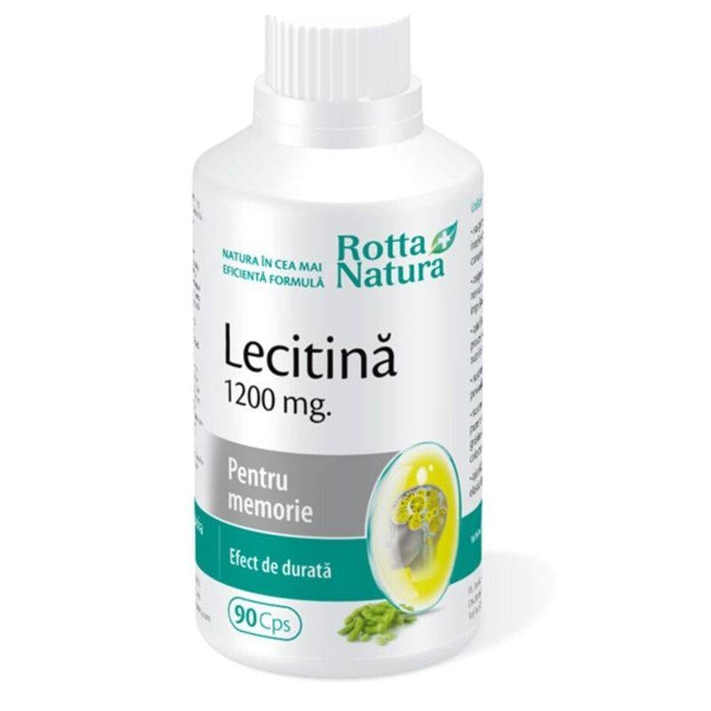 ROTTA NATURA Lecitina 1200 mg, 90 capsule 1200 imagine noua