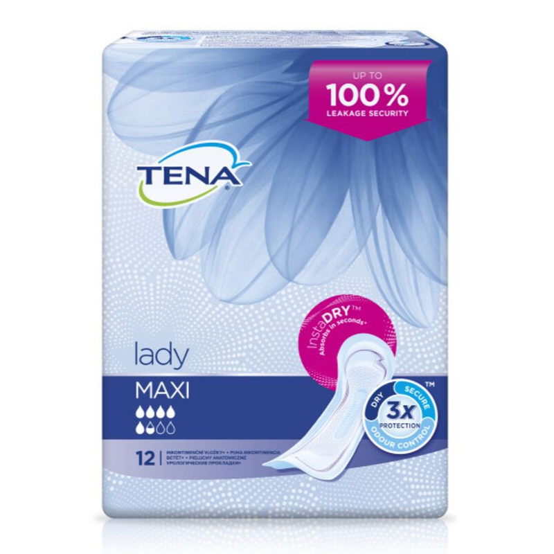 TENA Lady Absorbante incontinenta urinara Maxi, 12 buc Frumusete si ingrijire
