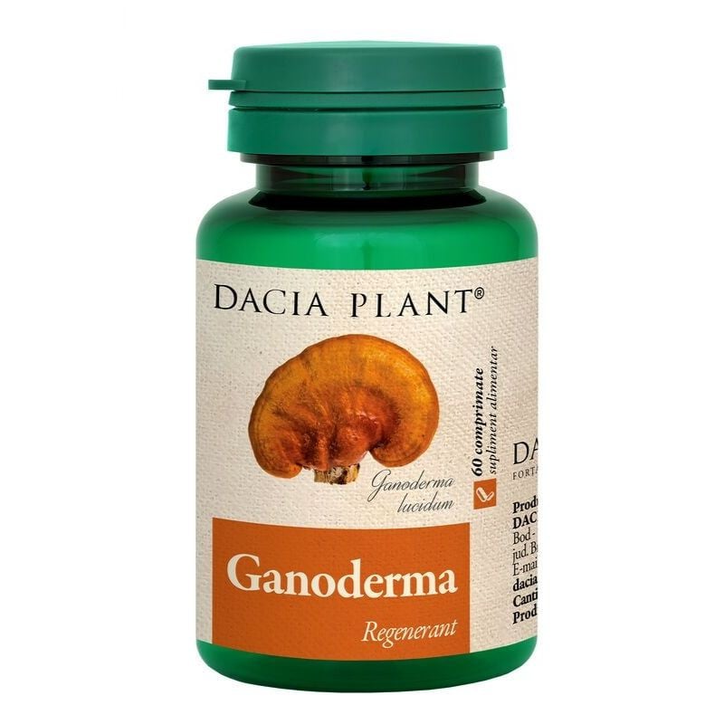 DACIA PLANT Ganoderma 60 g, 60 comprimate comprimate imagine 2022