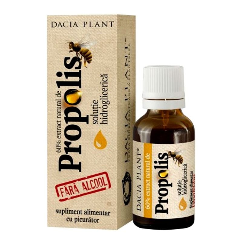DACIA PLANT Propolis fara alcool cu picurator, 20 ml Alcool imagine 2022