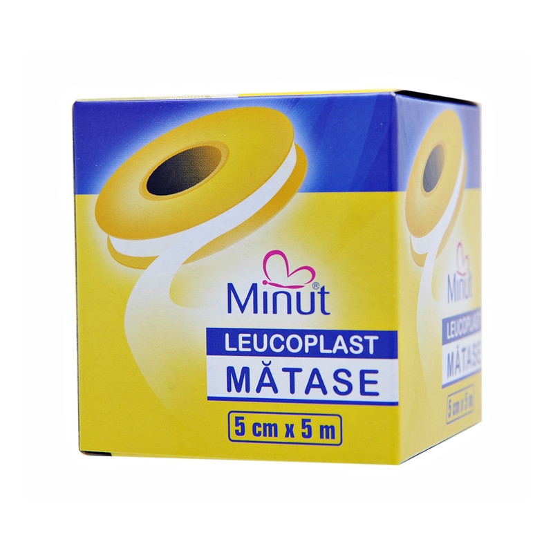 Minut leucoplast matase, 5 cm x 5 m