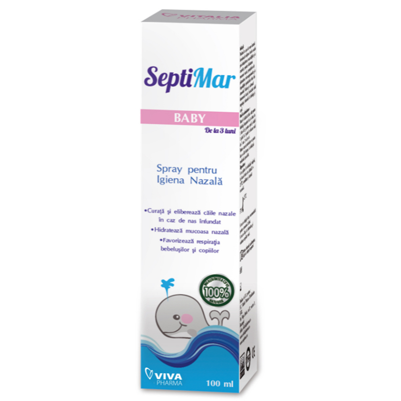 Septimar baby spray cu apa de mare 3 luni+ 100 ml 100 imagine noua