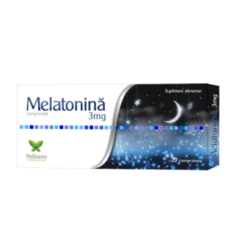 Polisano Melatonina 3 mg, 20 comprimate Activitate imagine teramed.ro