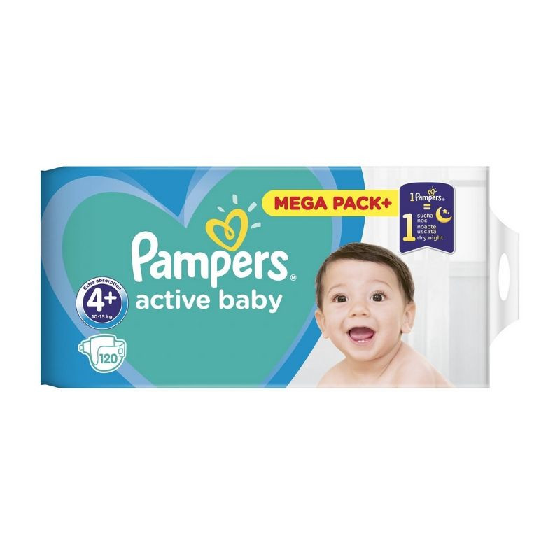 Pampers Scutece Active Baby, Marimea 4+ Maxi Plus, 120 bucati clasice 2023-09-22