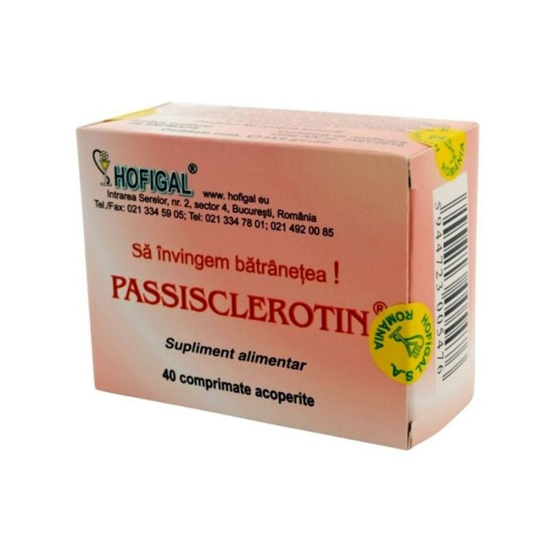 HOFIGAL Passisclerotin, 40 comprimate comprimate imagine noua