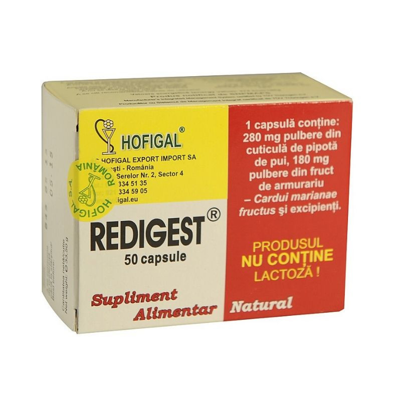 HOFIGAL Redigest, 50 capsule Hepatoprotectoare 2023-10-03 3