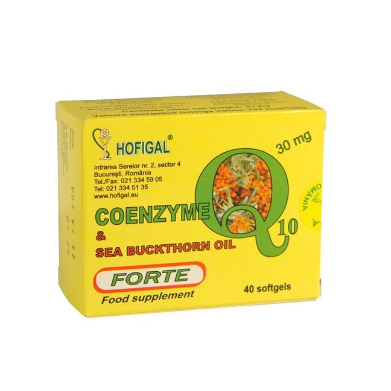 HOFIGAL Coenzima Q10 30 mg Forte in ulei de catina, 40 capsule farmacie nonstop online pret mic aptta