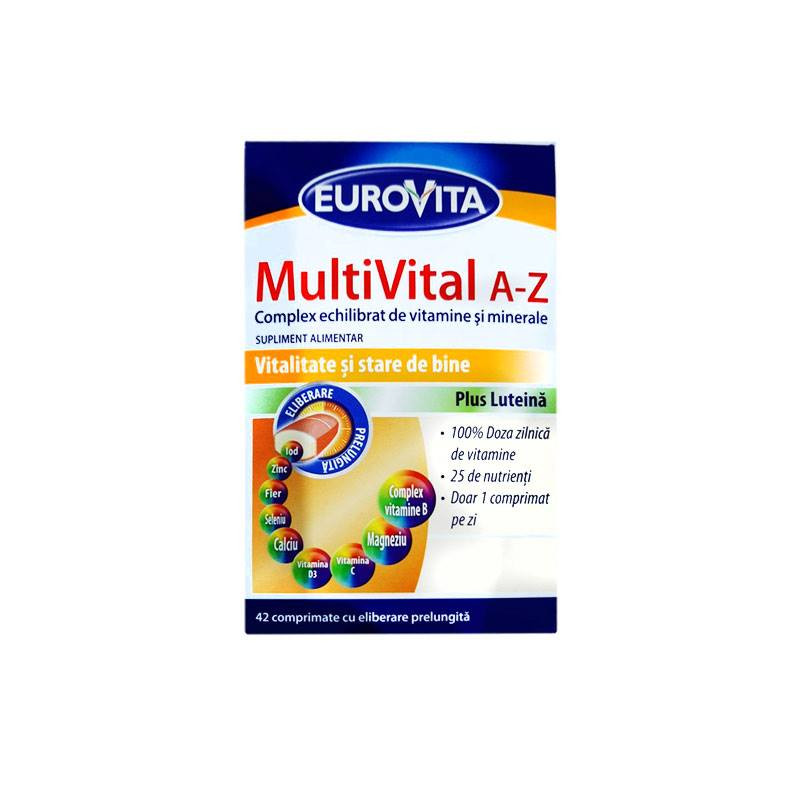 Eurovita multivital A-Z, 42 comprimate cu eliberare prelungita A-Z imagine teramed.ro
