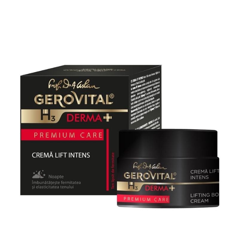 Crema Lift Intens H3 Derma+ Premium Care, 50 Ml, Gerovital