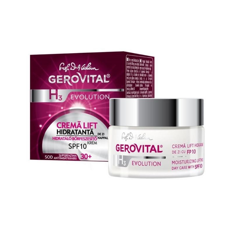 Gerovital H3 Evolution Crema lift hidratanta SPF10, 50 ml crema imagine teramed.ro