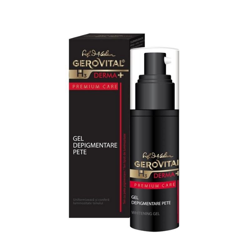 Gel depigmentare pete H3 Derma+ Premium Care, 30 ml, Gerovital