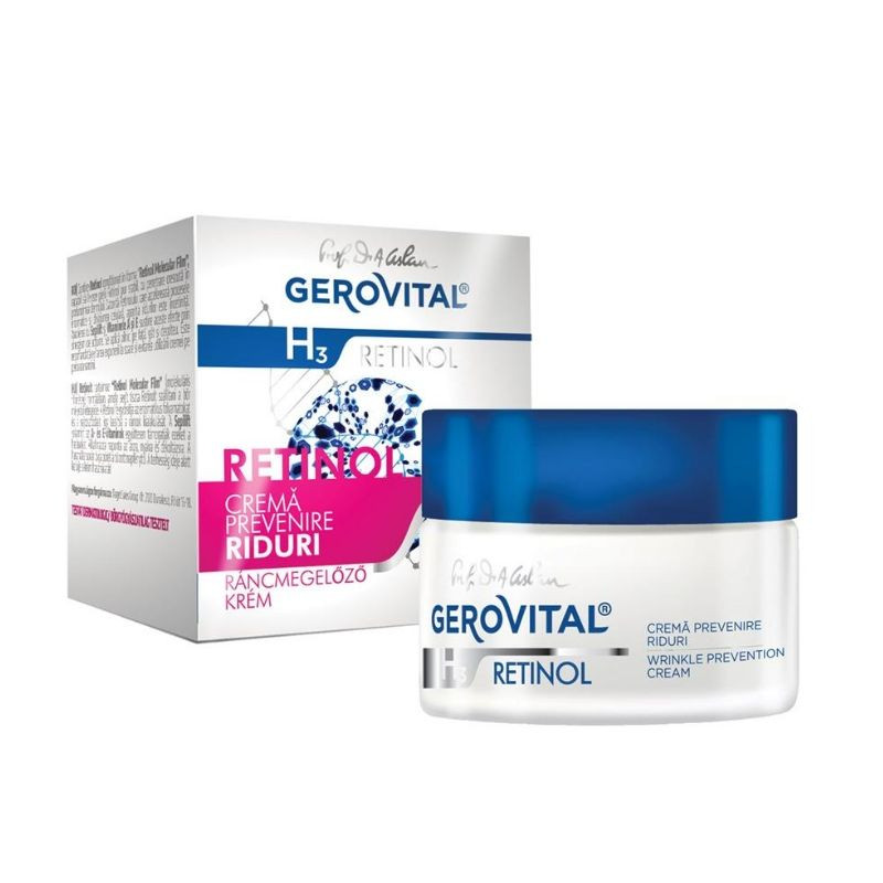 Gerovital H3 Retinol, Crema prevenire riduri, 50 ml crema imagine teramed.ro