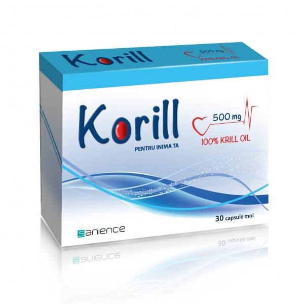 Korill ulei pur de krill, 500 mg, 30 capsule 500 imagine teramed.ro