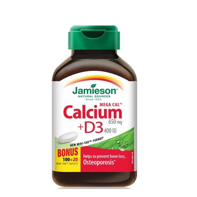 Jamieson Mega calciu cu D3, 120 comprimate 120 imagine noua
