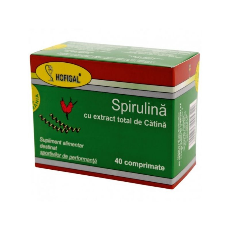 HOFIGAL Spirulina cu extract de catina, 40 comprimate Catina imagine 2022