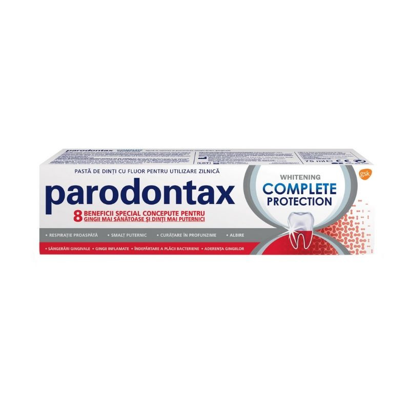 Parodontax pasta dinti Complete Protection Whitening 75 ml Complete imagine teramed.ro