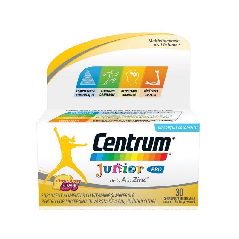 Centrum junior pro, 30 comprimate masticabile Centrum imagine teramed.ro