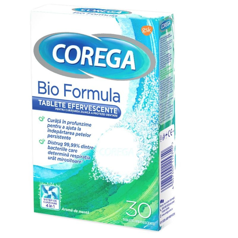 Corega Tabs bioformula, 30 comprimate bioformula imagine teramed.ro
