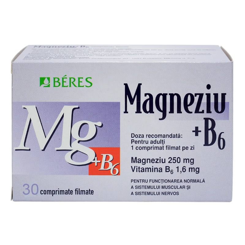 Magneziu + B6, 30 tablete, Beres Pharmaceuticals