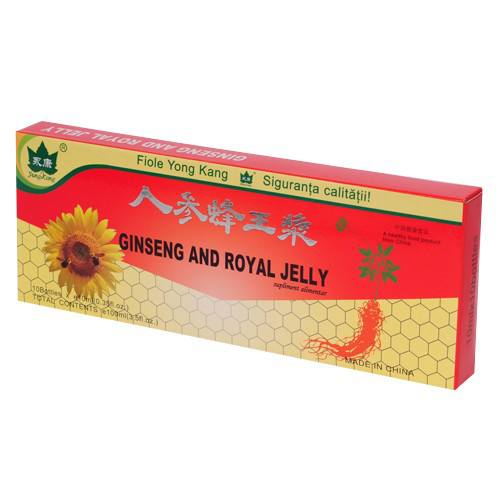 Yong Kang Ginseng + Royal Jelly 10 fiole, 10 ml fiole imagine teramed.ro