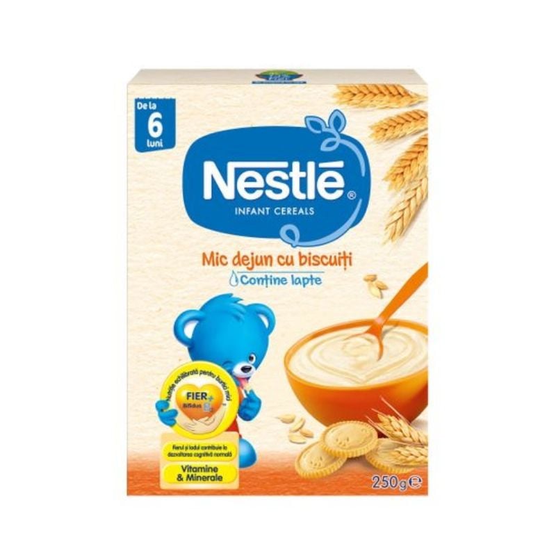 Cereale Nestlé® Mic dejun cu biscuiti, 250g, de la 6 luni Cereale