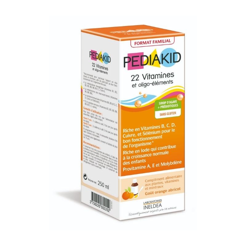 Poze Pediakid 22 Vitamine si Oligoelemente sirop cu gust de portocale, 250 ml springfarma.com