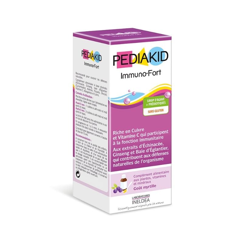 Pediakid Immuno-fort Sirop Cu Gust De Afine, 250 Ml