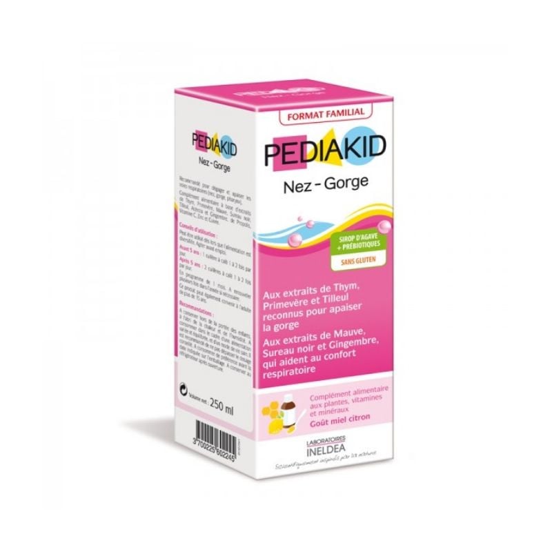 Pediakid Nez-gorge Sirop Pentru Raceala Cu Miere Si Lamaie (nas, Gat), 250 Ml