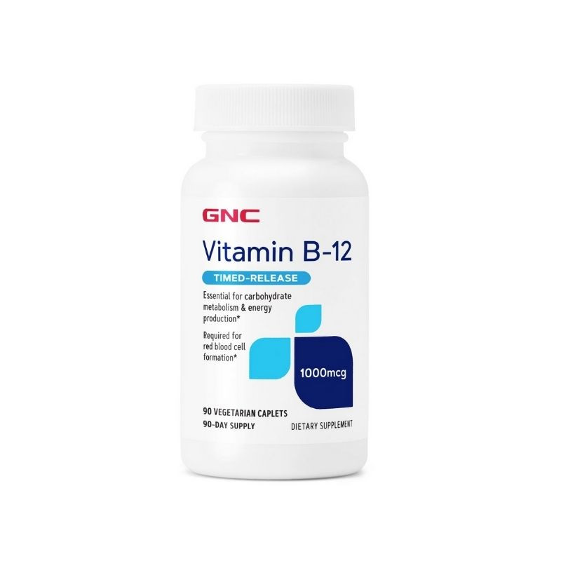 GNC Vitamin B-12 1000 mcg, Vitamina B-12, 90 tablete 1000 imagine noua
