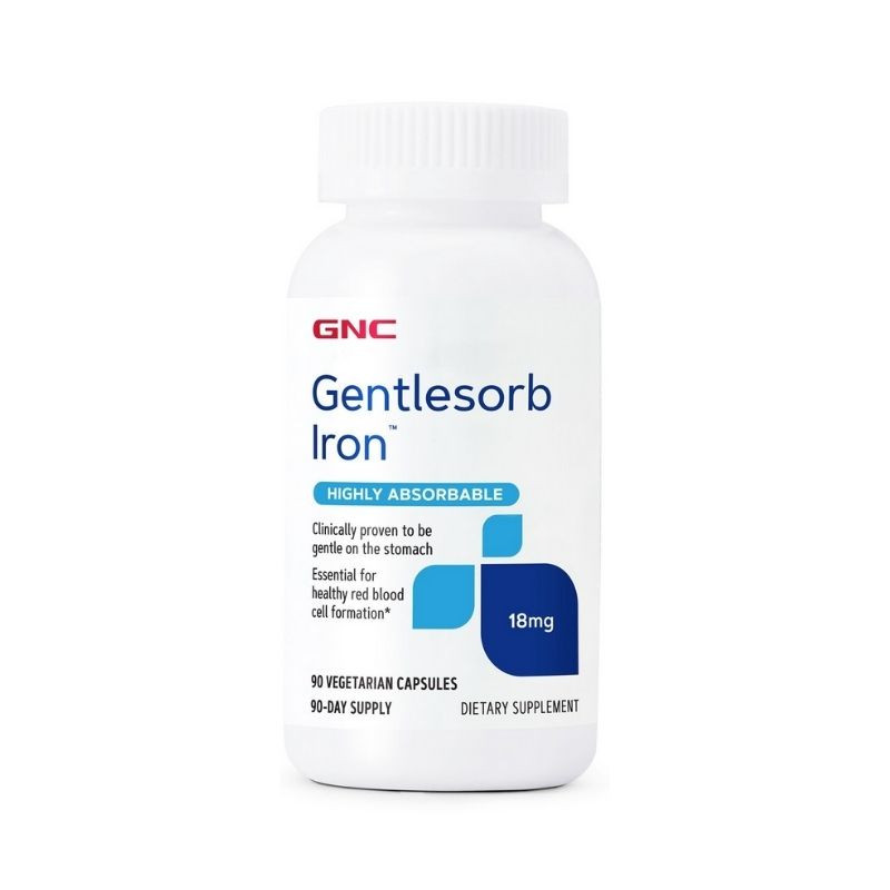 GNC Gentlesorb Fier cu Absorbtie Usoara 18 mg, 90 capsule La Reducere Absorbtie