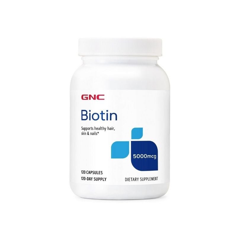 GNC Biotin 5000 mcg, Biotina, 120 capsule 120 imagine noua