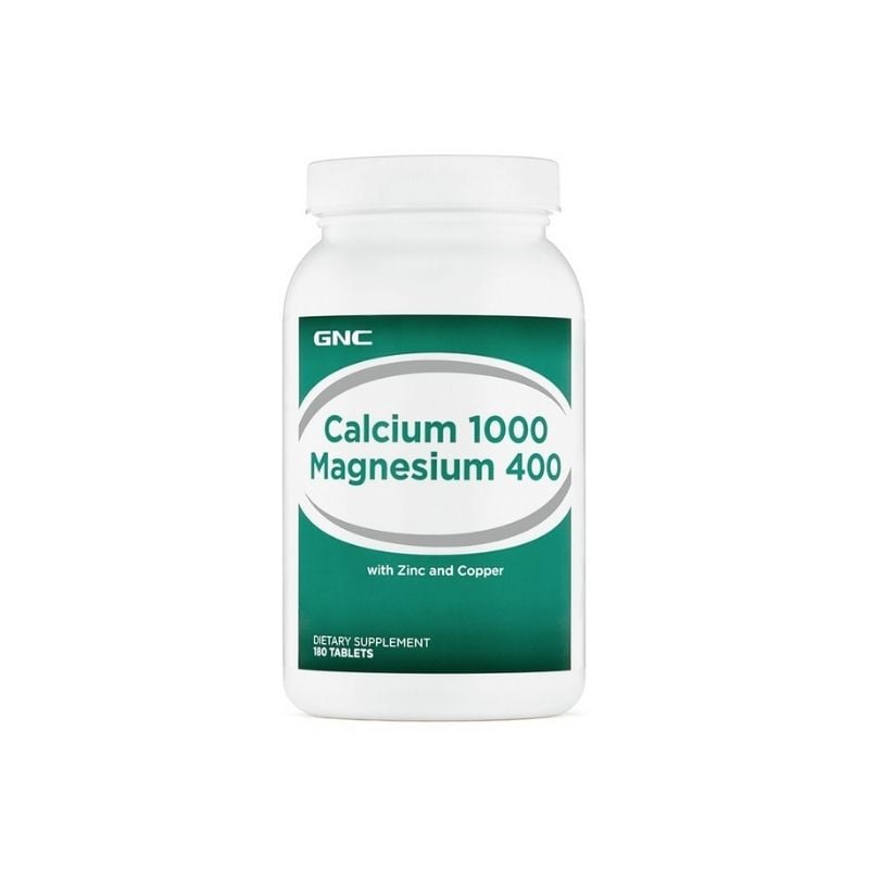 GNC Calciu 1000mg+ Magneziu 400mg, 180 tablete