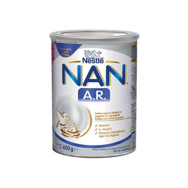 Lapte praf Nan AntiRegurgitare +0 luni, 400g, Nestle 400g imagine noua