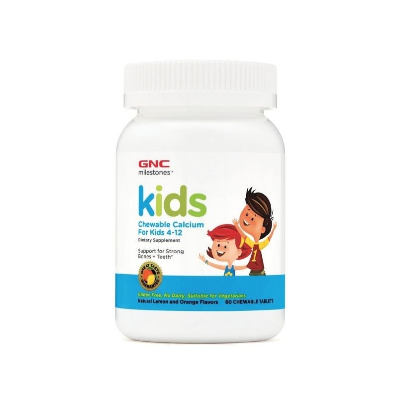GNC KIDS Calciu masticabil pentru copii 4-12 ani, 60 tablete 4-12 imagine teramed.ro