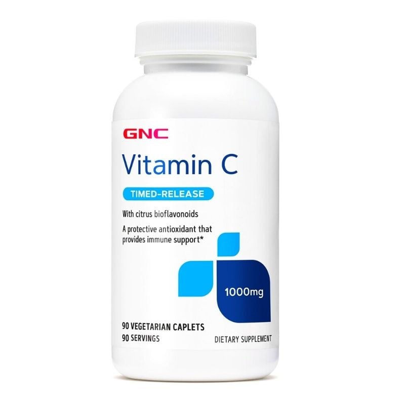 Gnc Vitamin C 1000 Mg, Cu Eliberare Prelungita, 90 Tablete