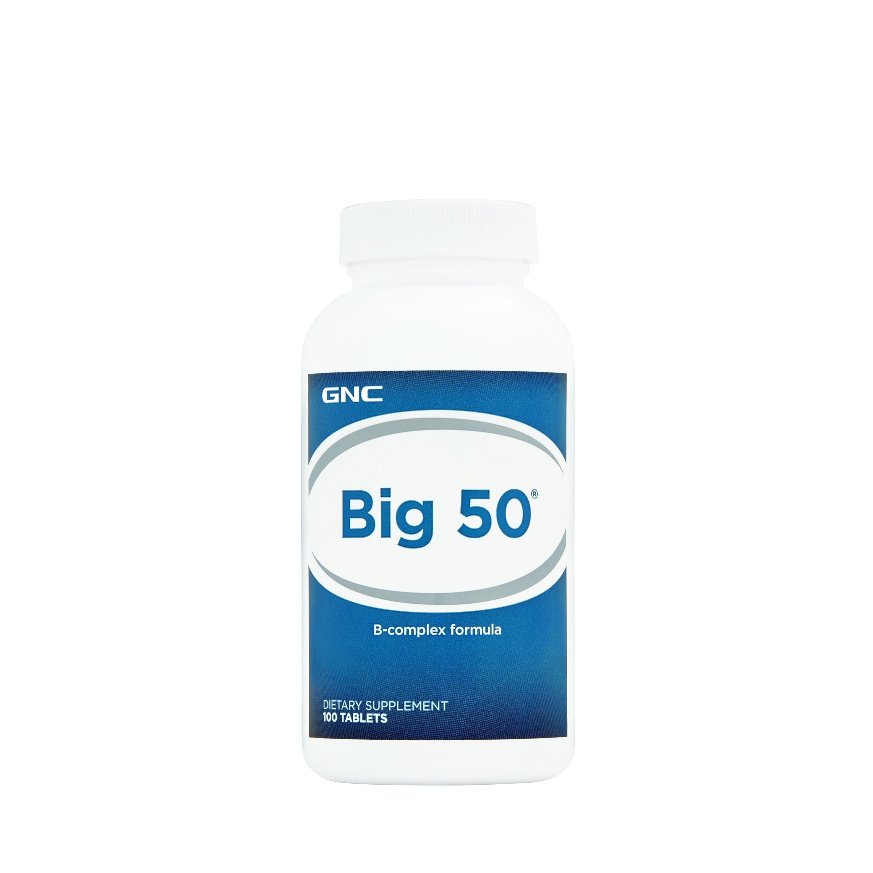 GNC Big 50, Complex Vitamina B, 100 tablete La Reducere 100