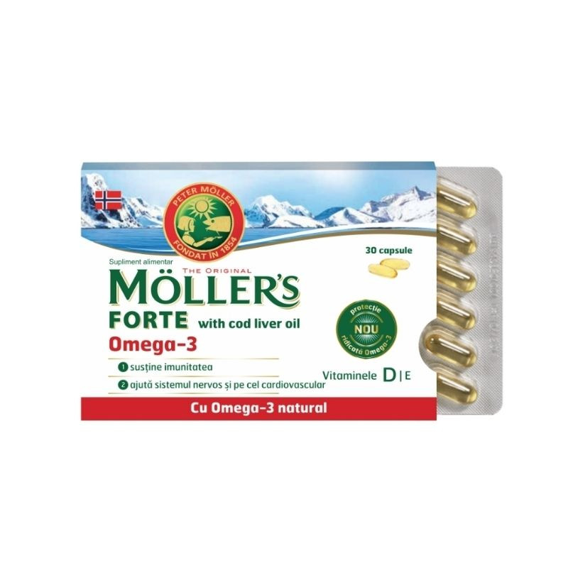 Moller\'s Forte with cod liver oil Omega-3, 30 capsule