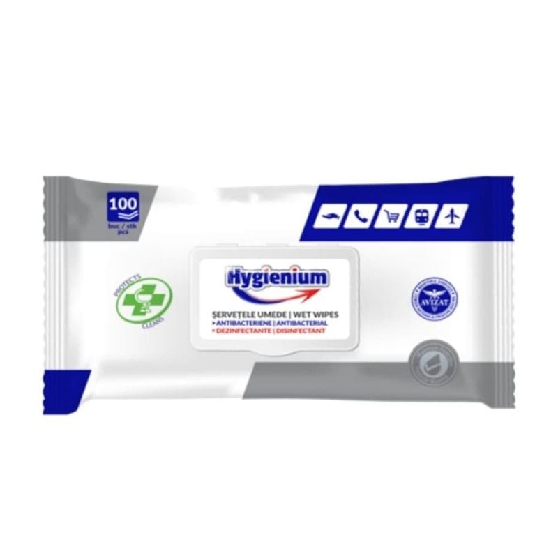 Hygienium servetele antibacteriene dezinfectante, 100 bucati 100 imagine 2022
