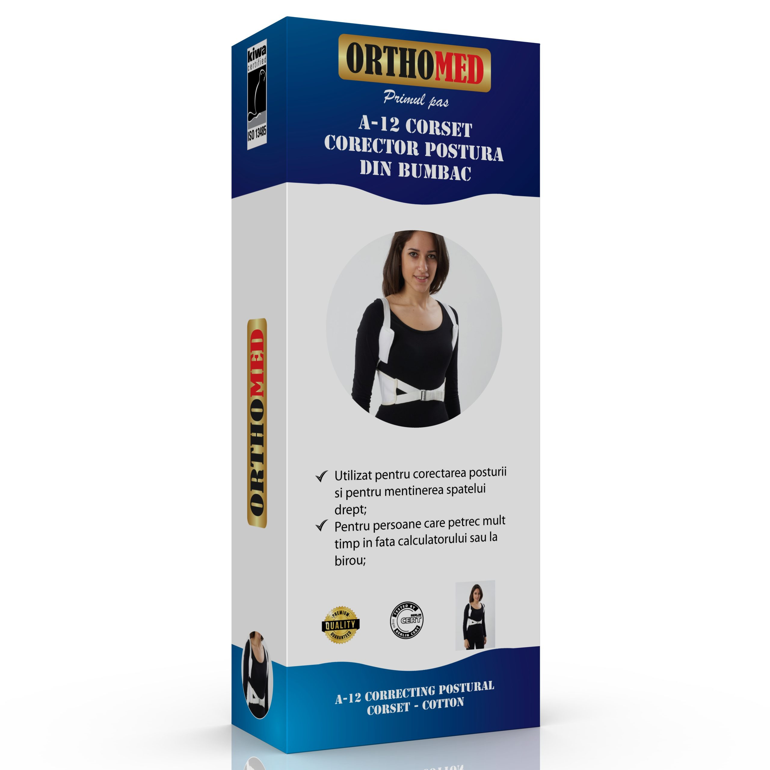 Corset corector postura din bumbac, marime L, Orthomed Centuri abdominale 2023-10-03
