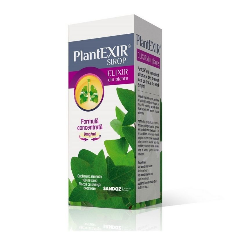Plantexir sirop 9 mg/ml, 100 ml 100 imagine teramed.ro