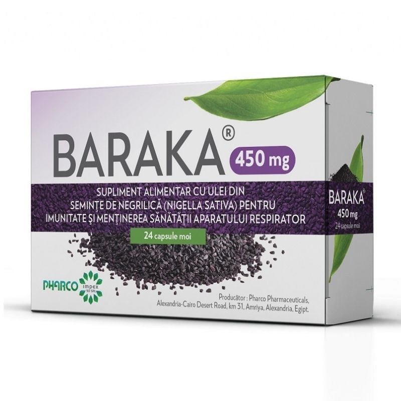 Baraka 450 mg, 24 capsule 450 imagine teramed.ro